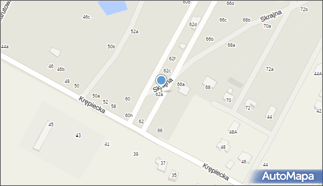 Świdnik, Krępiecka, 62b, mapa Świdnika