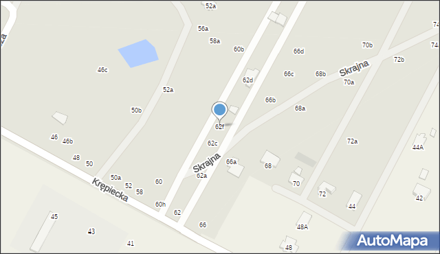 Świdnik, Krępiecka, 62f, mapa Świdnika