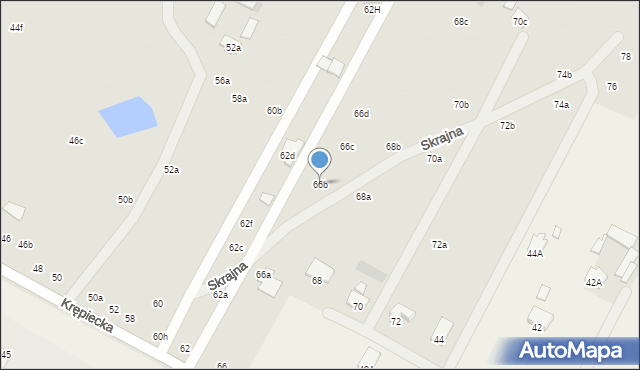 Świdnik, Krępiecka, 66b, mapa Świdnika