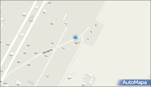 Świdnik, Krępiecka, 74a, mapa Świdnika