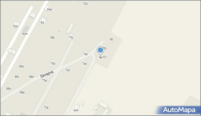 Świdnik, Krępiecka, 76, mapa Świdnika