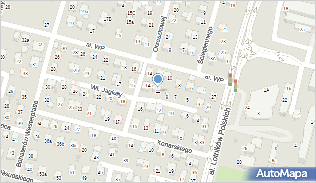 Świdnik, Króla Władysława Jagiełły, 11, mapa Świdnika