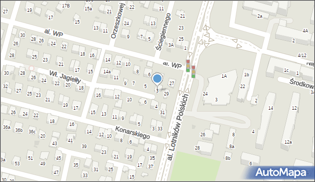 Świdnik, Króla Władysława Jagiełły, 3, mapa Świdnika