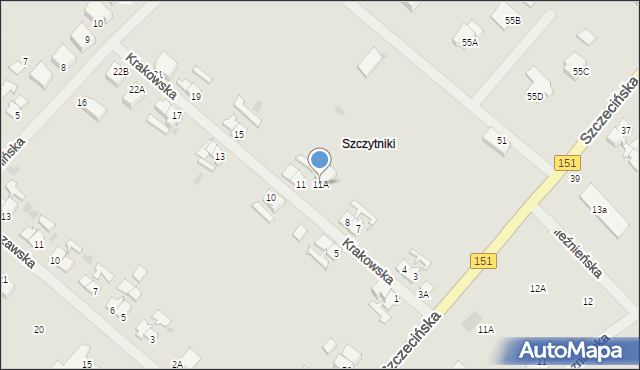 Świdwin, Krakowska, 11A, mapa Świdwin