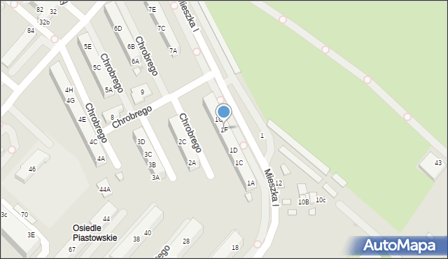 Świebodzice, Króla Bolesława Chrobrego, 1F, mapa Świebodzice