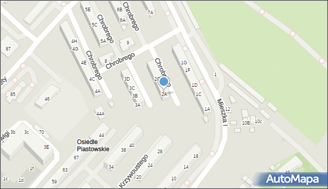 Świebodzice, Króla Bolesława Chrobrego, 2A, mapa Świebodzice