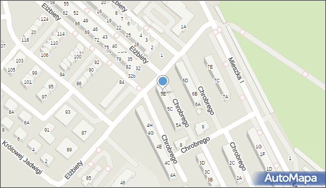 Świebodzice, Króla Bolesława Chrobrego, 5E, mapa Świebodzice