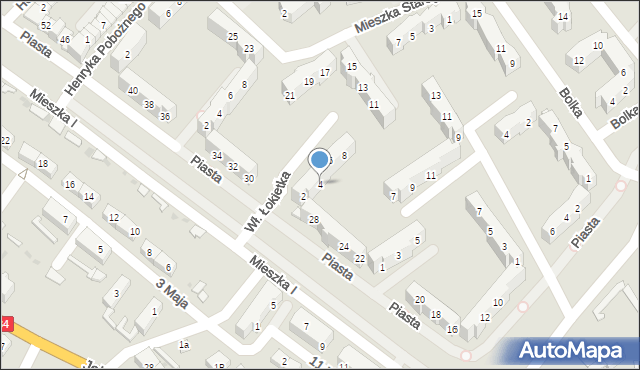 Świebodzice, Króla Władysława Łokietka, 4, mapa Świebodzice