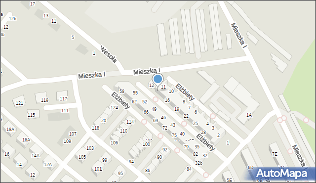 Świebodzice, Królowej Elżbiety, 13, mapa Świebodzice