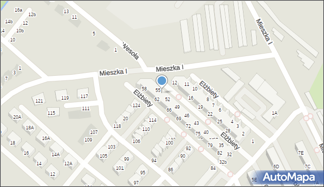 Świebodzice, Królowej Elżbiety, 54, mapa Świebodzice