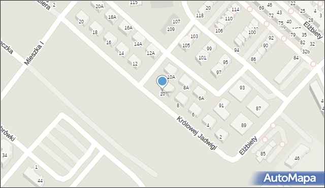 Świebodzice, Królowej Jadwigi, 10, mapa Świebodzice