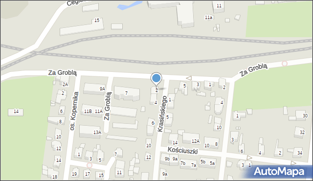 Świebodzin, Krasińskiego, 2, mapa Świebodzin