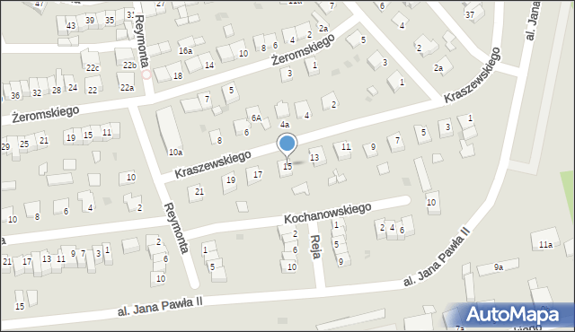 Świecie, Kraszewskiego, 15, mapa Świecie