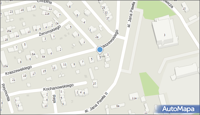 Świecie, Kraszewskiego, 3, mapa Świecie