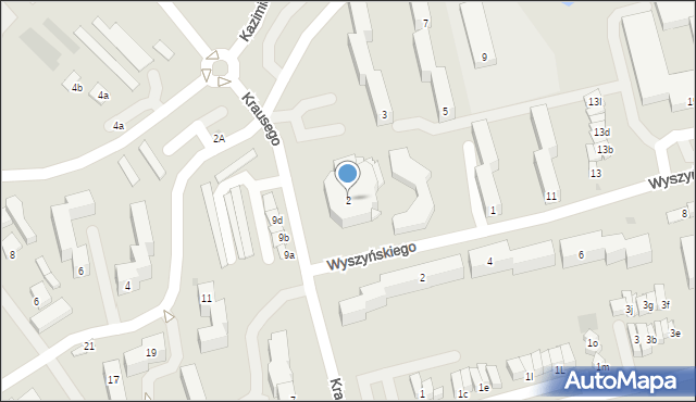 Świecie, Krausego Stanisława, ks., 2, mapa Świecie