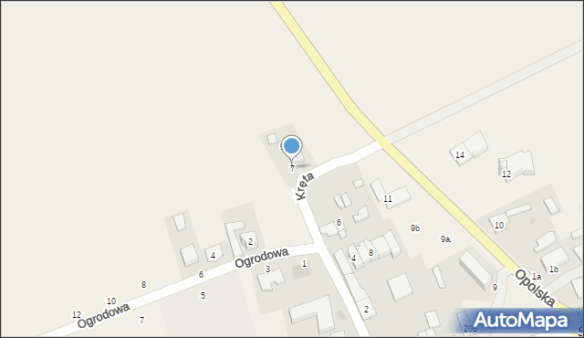 Świerczów, Kręta, 7, mapa Świerczów