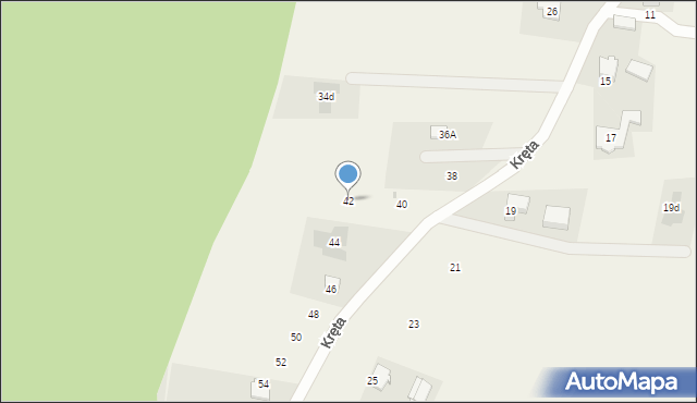 Świerczyniec, Kręta, 42, mapa Świerczyniec