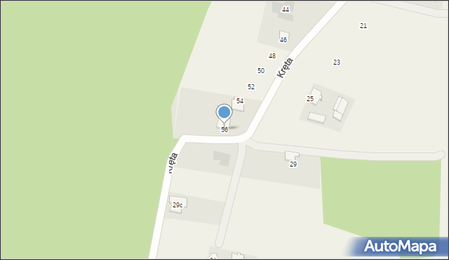 Świerczyniec, Kręta, 56, mapa Świerczyniec