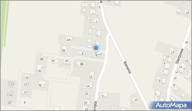 Świerczyniec, Kręta, 6, mapa Świerczyniec