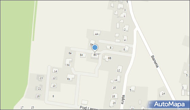 Świerczyniec, Kręta, 8C, mapa Świerczyniec