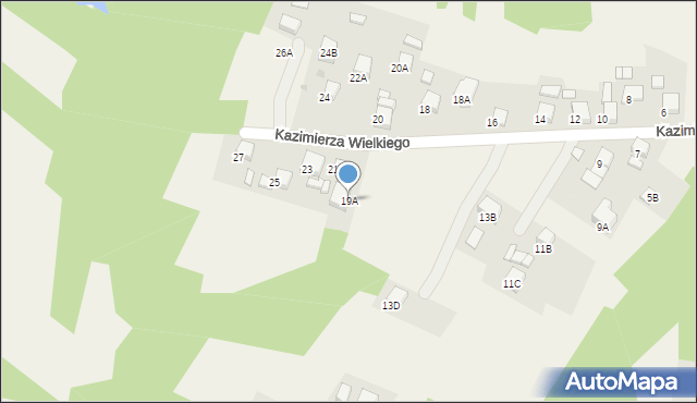 Świerklany, Króla Kazimierza Wielkiego, 19A, mapa Świerklany
