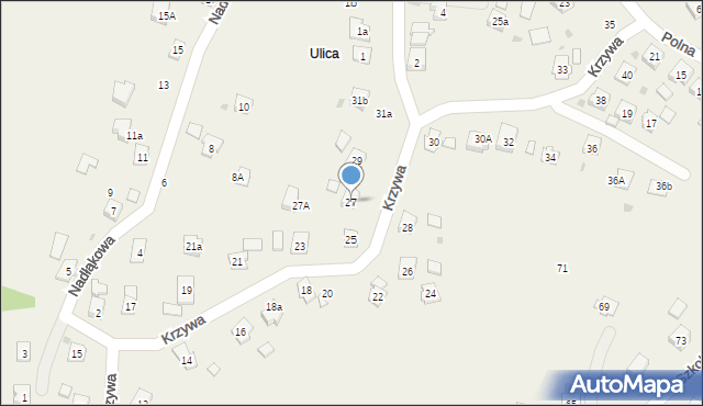 Świerzowa Polska, Krzywa, 27, mapa Świerzowa Polska