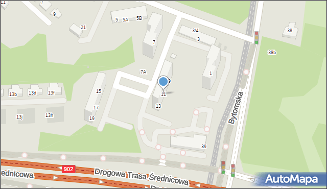 Świętochłowice, Krasickiego Ignacego, bp., 11, mapa Świętochłowice