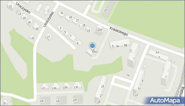 Świętochłowice, Krasickiego Ignacego, bp., 21c, mapa Świętochłowice