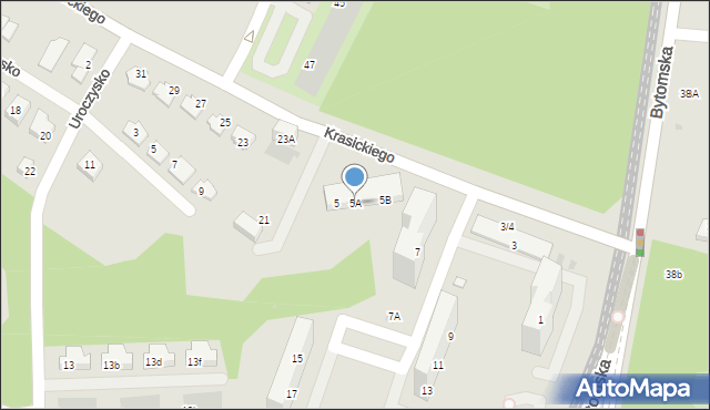 Świętochłowice, Krasickiego Ignacego, bp., 5A, mapa Świętochłowice