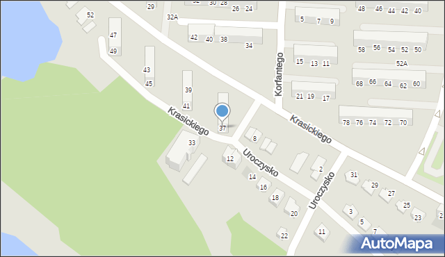 Świętochłowice, Krasickiego Ignacego, bp., 37, mapa Świętochłowice