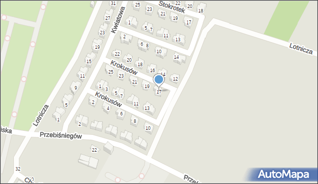 Świętochłowice, Krokusów, 17, mapa Świętochłowice