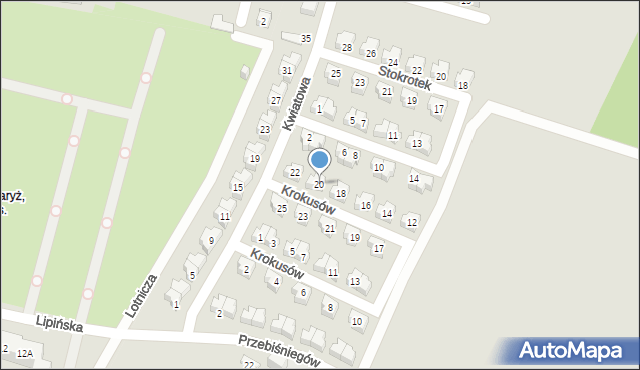 Świętochłowice, Krokusów, 20, mapa Świętochłowice