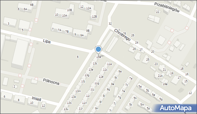 Świętochłowice, Króla Bolesława Chrobrego, 13a, mapa Świętochłowice