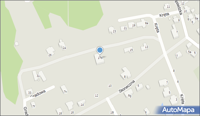 Świnoujście, Kręta, 17b, mapa Świnoujście