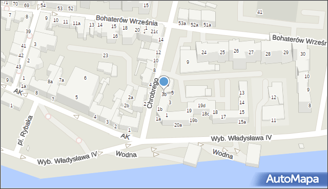 Świnoujście, Króla Bolesława Chrobrego, 3b, mapa Świnoujście