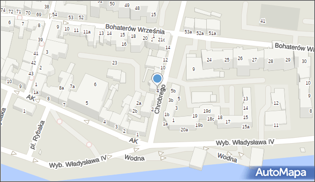 Świnoujście, Króla Bolesława Chrobrego, 4, mapa Świnoujście