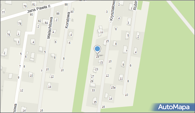 Swolszewice Duże, Kryształowa, 19, mapa Swolszewice Duże