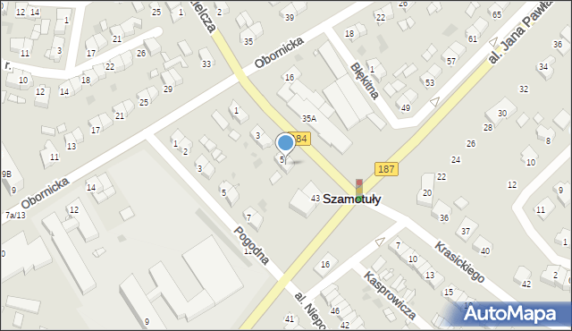 Szamotuły, Krasickiego Ignacego, bp., 6, mapa Szamotuły