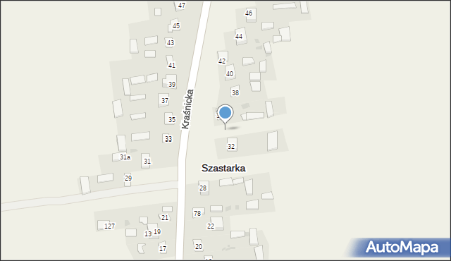 Szastarka, Kraśnicka, 34, mapa Szastarka