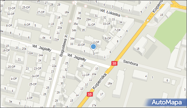 Szczecin, Króla Władysława Jagiełły, 2, mapa Szczecina