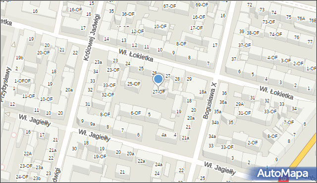 Szczecin, Króla Władysława Łokietka, 27-OF, mapa Szczecina