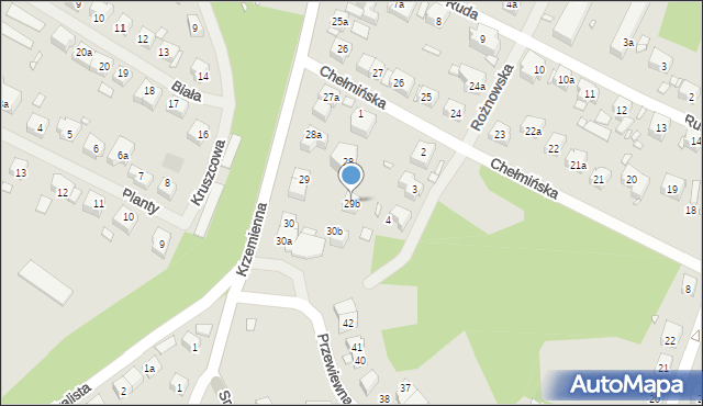 Szczecin, Krzemienna, 29b, mapa Szczecina