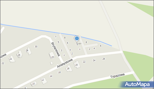 Szczecin, Krzemowa, 3, mapa Szczecina