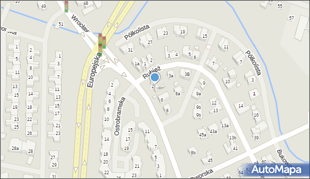 Szczecin, Krakowska, 4, mapa Szczecina