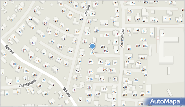 Szczecin, Kruszwicka, 15c, mapa Szczecina