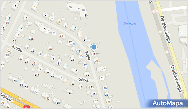 Szczecin, Kręta, 18, mapa Szczecina