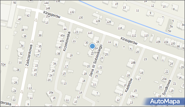 Szczecin, Króla Jana III Sobieskiego, 22, mapa Szczecina