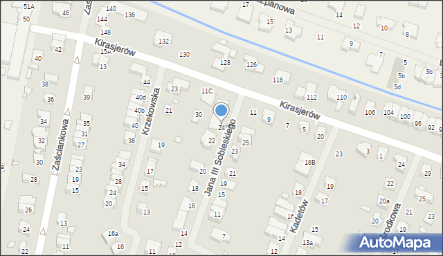 Szczecin, Króla Jana III Sobieskiego, 24, mapa Szczecina