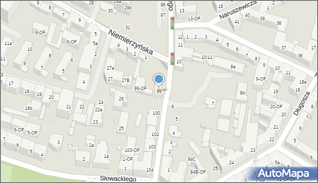 Szczecin, Krasińskiego Zygmunta, 99, mapa Szczecina