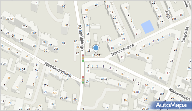Szczecin, Krasińskiego Zygmunta, 13-OF, mapa Szczecina